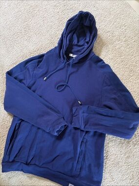Versace Collection Deep Blue Pullover Hoodie- size M